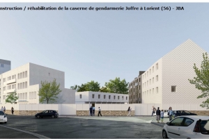 Reconstruction / réhabilitation de la caserne de gendarmerie Joffre à Lorient (56) - SGAMI Ouest - JBA